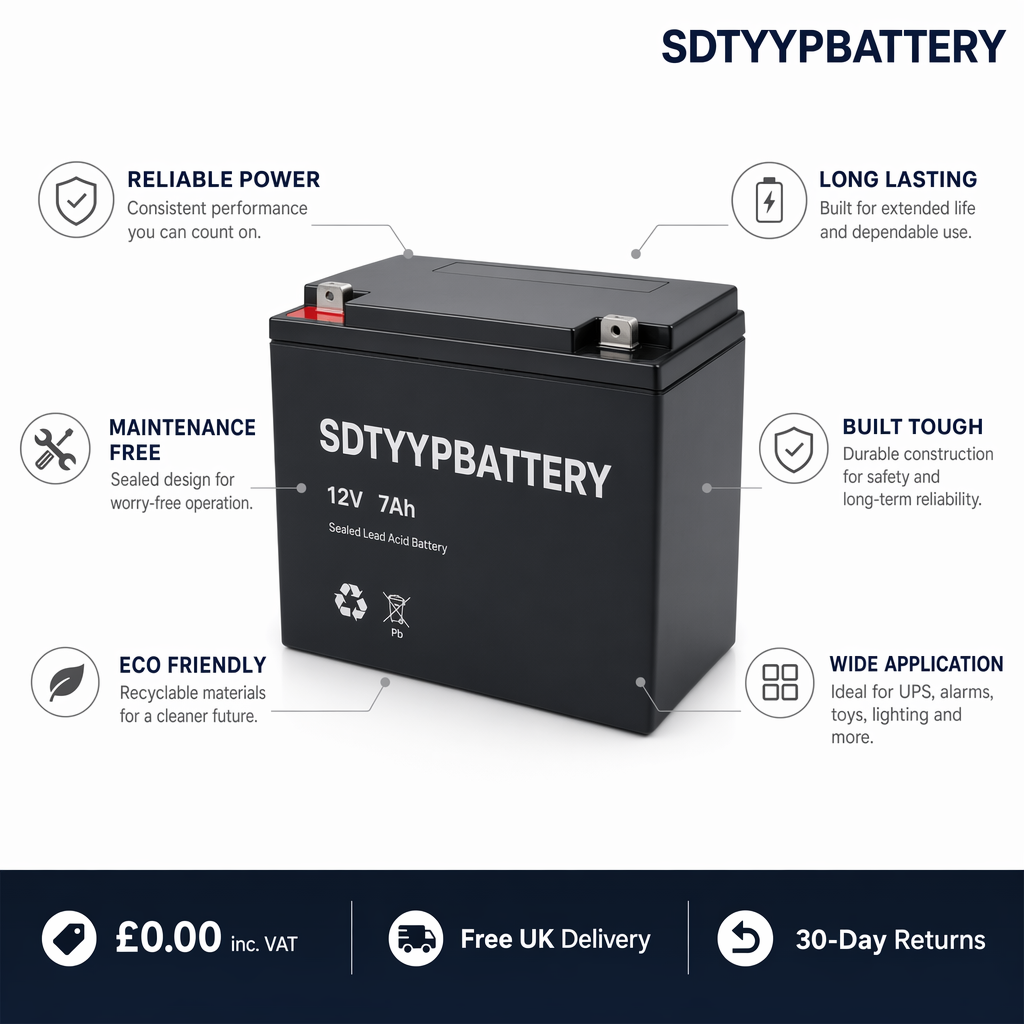 SDTYYP Battery feature callout infographic