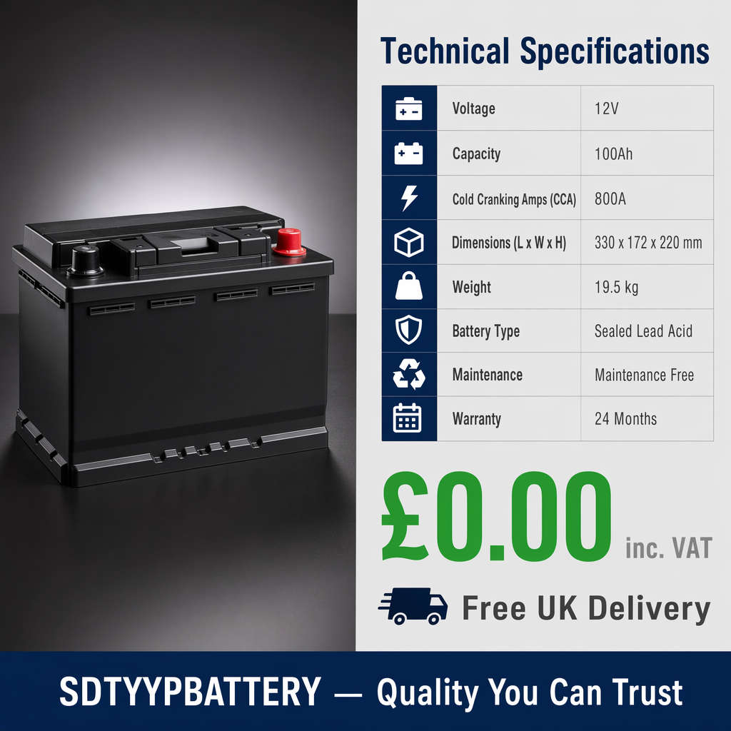 SDTYYP Battery specifications comparison